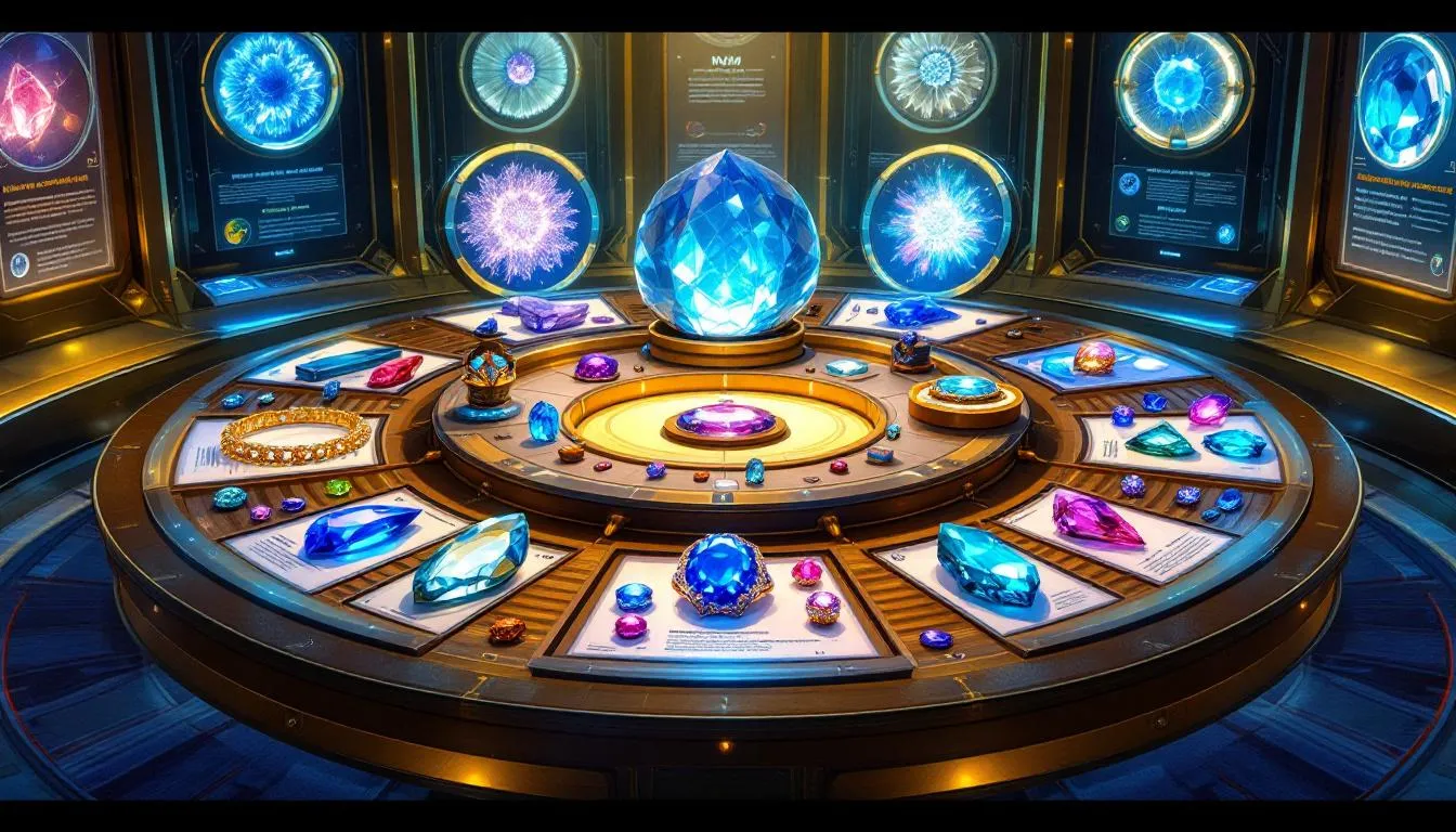 The image showcases a variety of birthstones, including traditional gems like blue sapphires and rubies, alongside modern additions such as tanzanite and spinel, all displayed in elegant jewelry settings. This colorful arrangement emphasizes the rich history and contemporary trends of precious stones associated with each birth month.