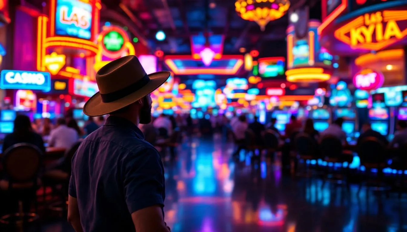 Een persoon die geniet van gokken in een casino zonder Cruks.