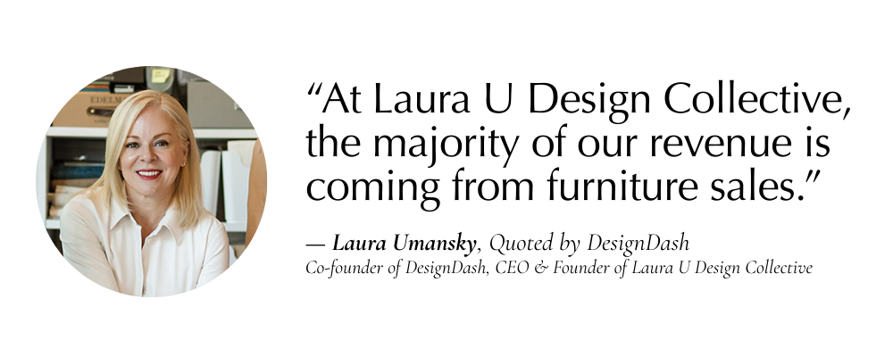 a quote from Laura with text and her face in a bubble to the left