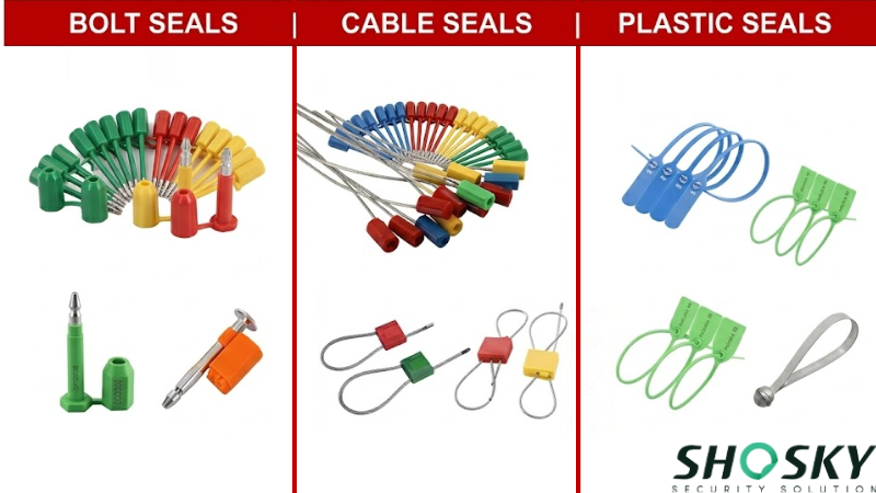 Different types of industrial security seals