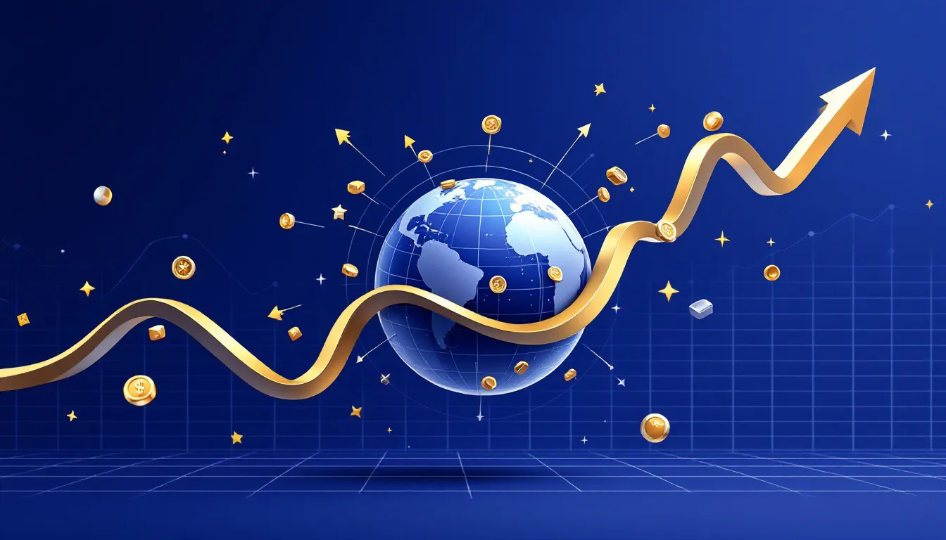 An illustration showing various factors influencing precious metals prices, including market trends and economic indicators.