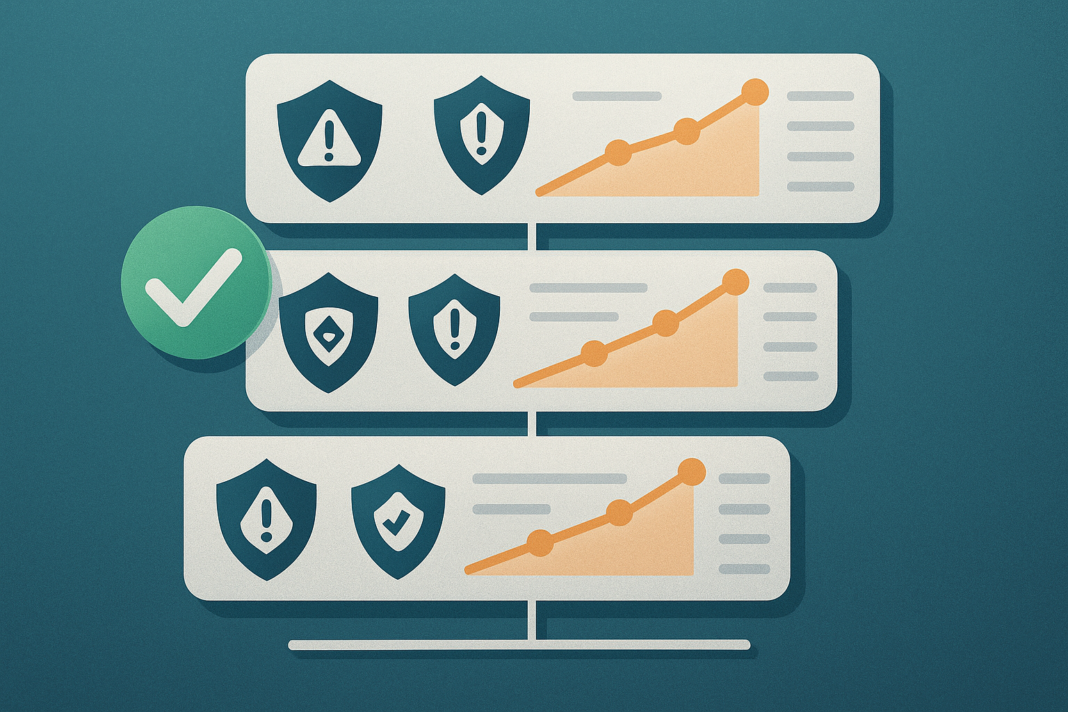A 2D digital graphic features a comparison of scam detection tools using shield icons and performance charts, ideal for showcasing InsightsBet vs competitors in fraud prevention analysis.