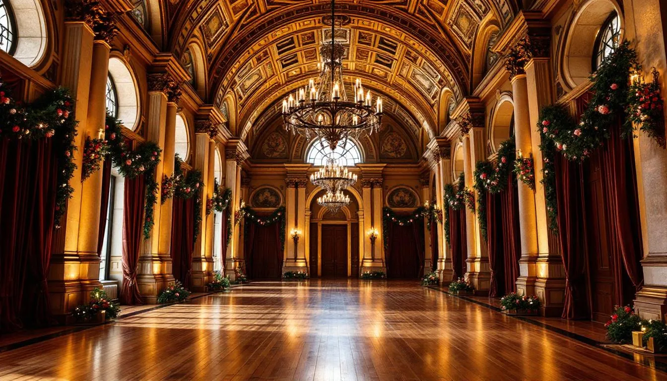 Der elegante Festsaal mit historischen Gewölben ist festlich dekoriert und bietet eine romantische Kulisse für Hochzeiten in Heidelberg. Die stilvolle Atmosphäre und die liebevollen Details schaffen den perfekten Rahmen für eine traumhafte Hochzeitsfeier.