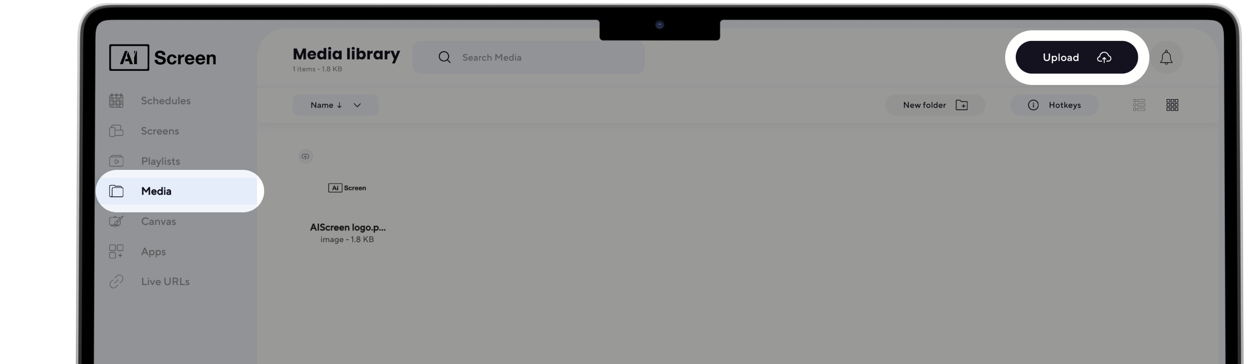 upload or select content