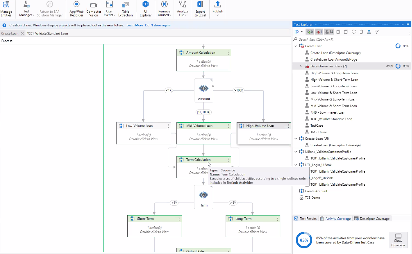 A screenshot of UiPath, a robotic process automation tool and Workato alternative.