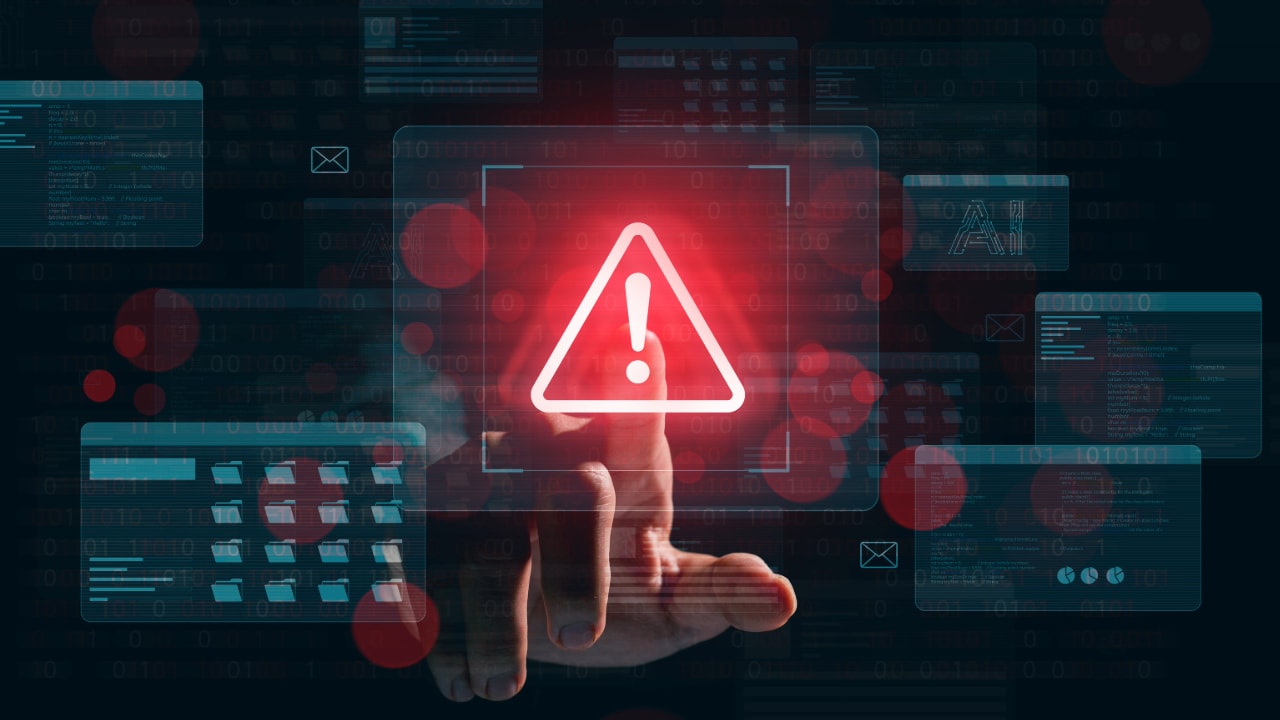 digital representation of a cybersecurity threat
