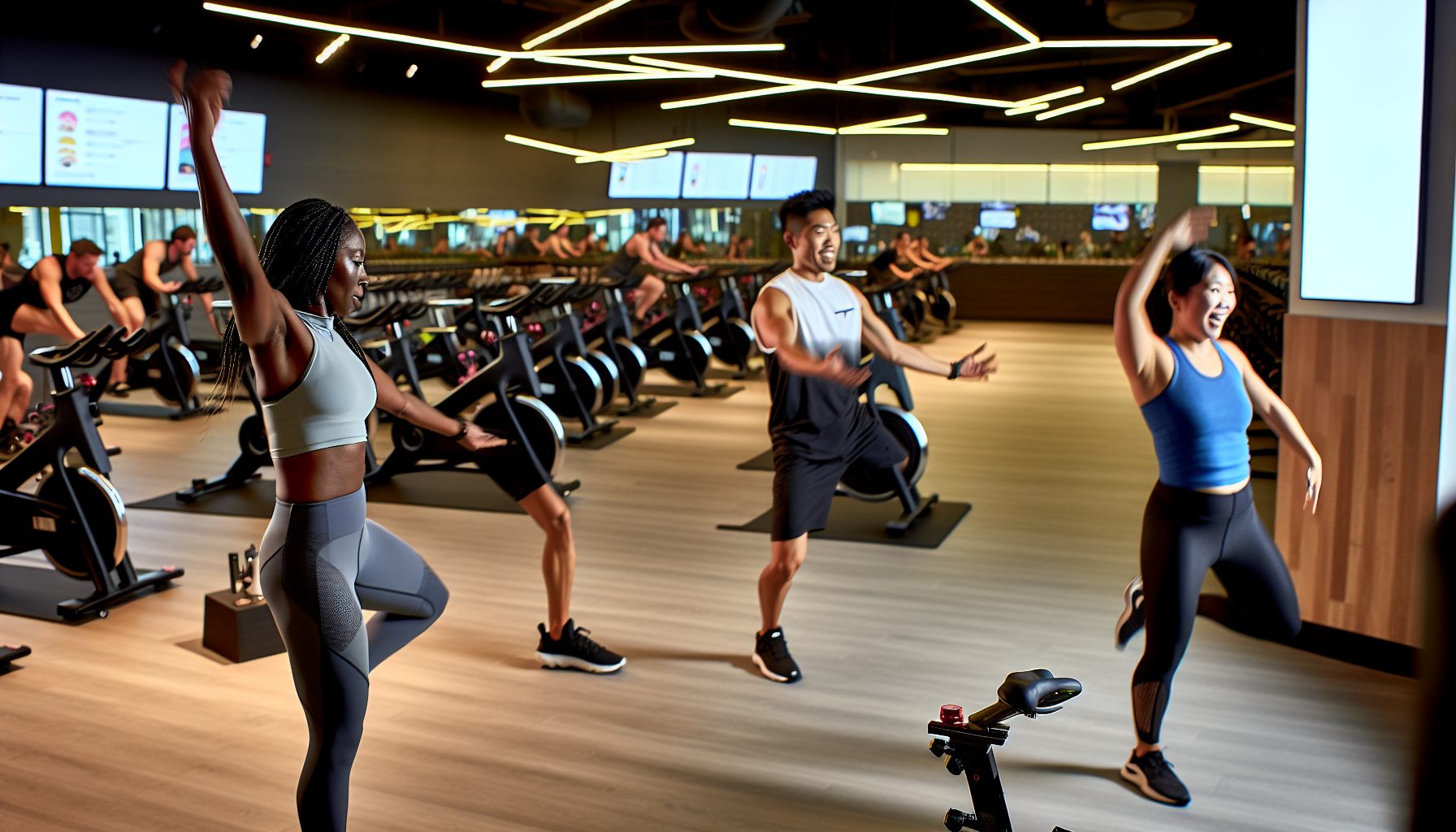 Diverse fitness classes including yoga, spin, and HIIT at top Vancouver gyms