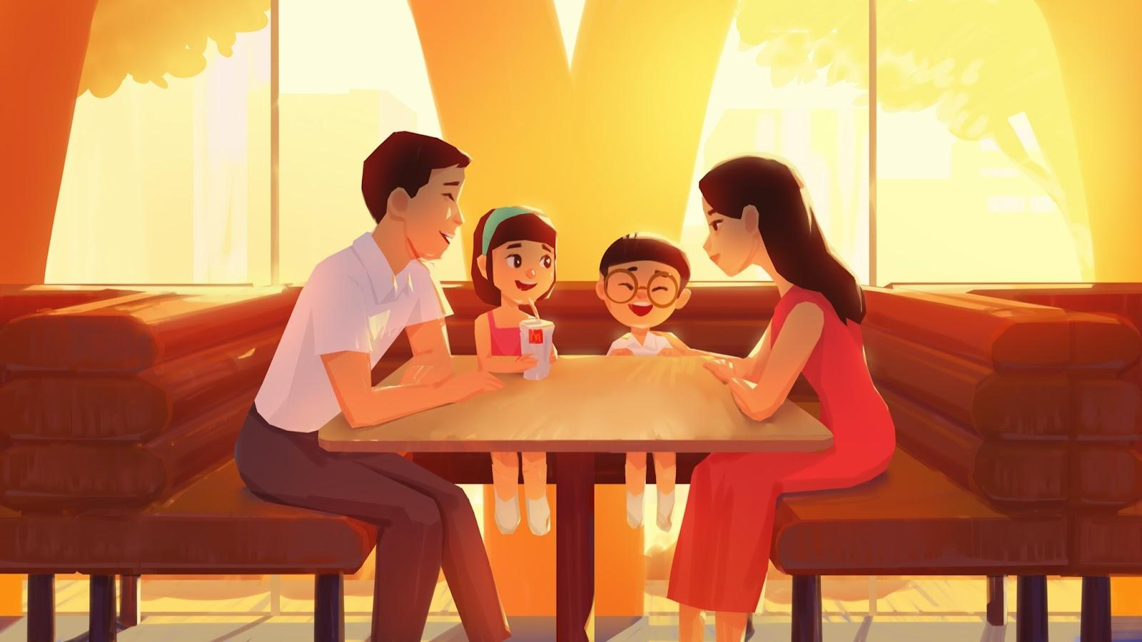 Superpixel's Mcdonalds Family Mental Wellness Campaign 2D Image Example 