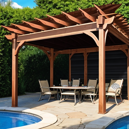 More shade available with certain layouts.  Grape vines and other growing climbing plants are a necessity and can provide great pergola shade.