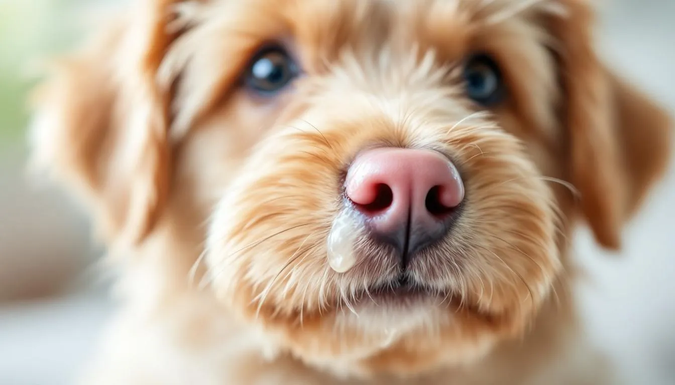 A close-up of a dog