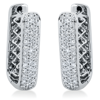 Stilingi auskarai su deimantais ir balto aukso rinkutės – fashiongold.lt