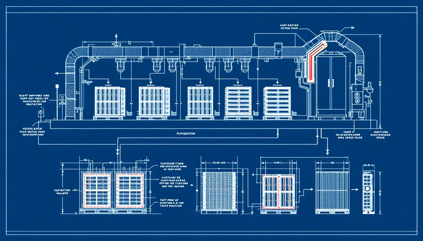 A visual representation of the fumigation process for pallets.