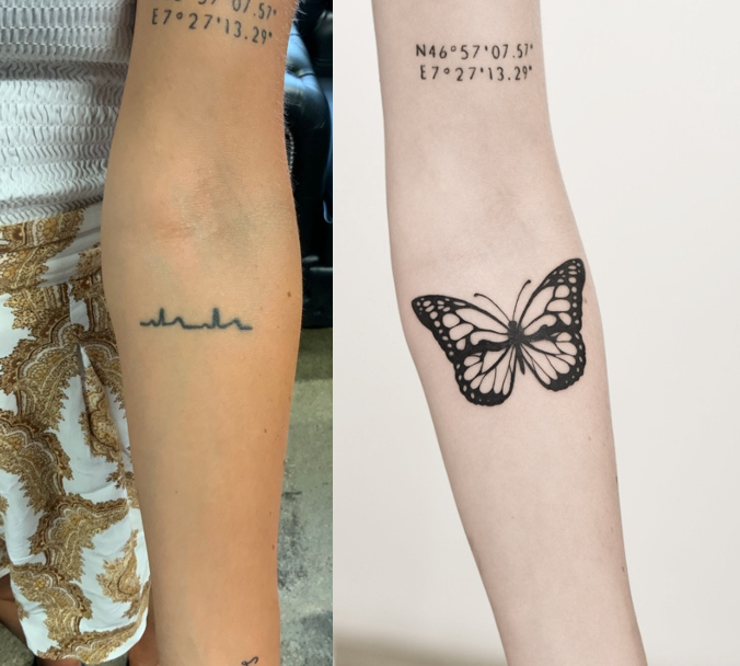 Cover up Tattoo auf Arm