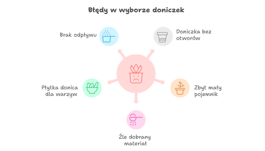 Błędy w doborze donicy do roliny