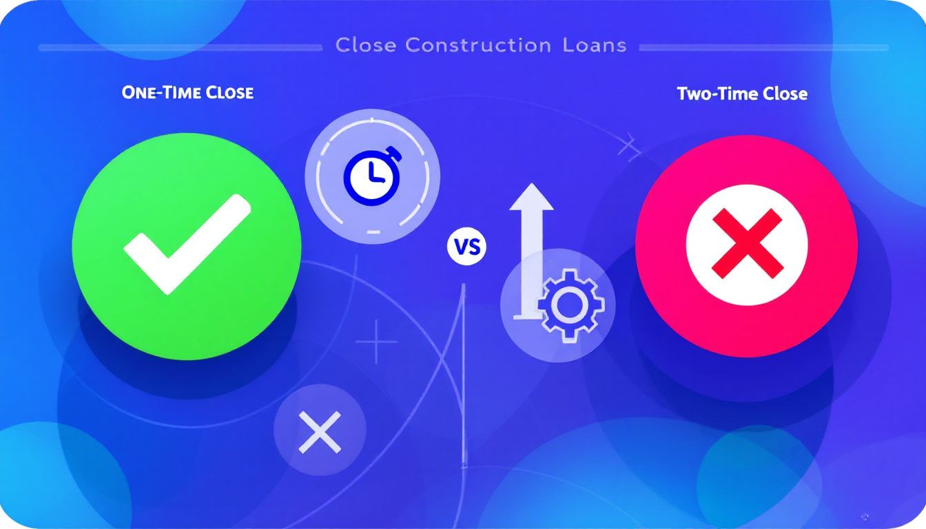 An illustration comparing two-time close construction loans with one-time close options.