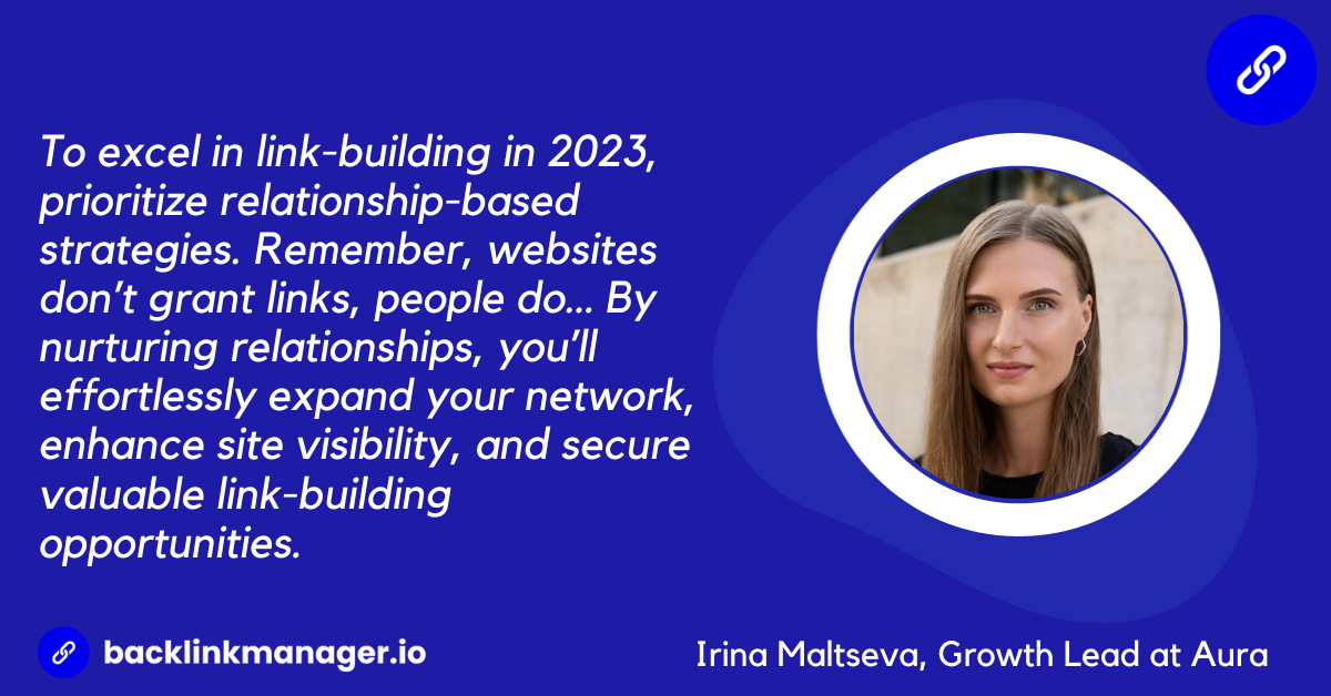 How to save on link-building: Irina Maltseva, Growth Lead at Aura and Founder at ONSAAS