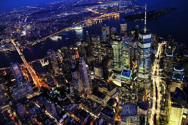 buildings, city, illuminated