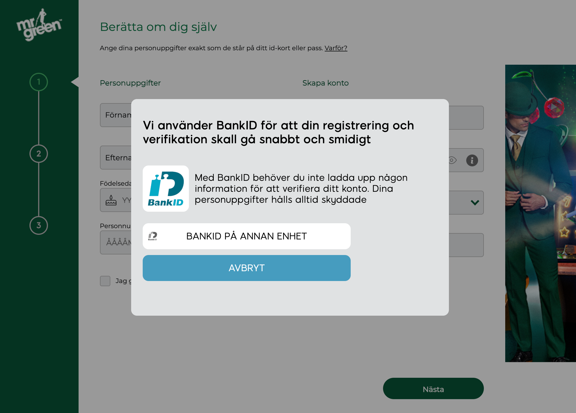 mr green online casino skapa konto