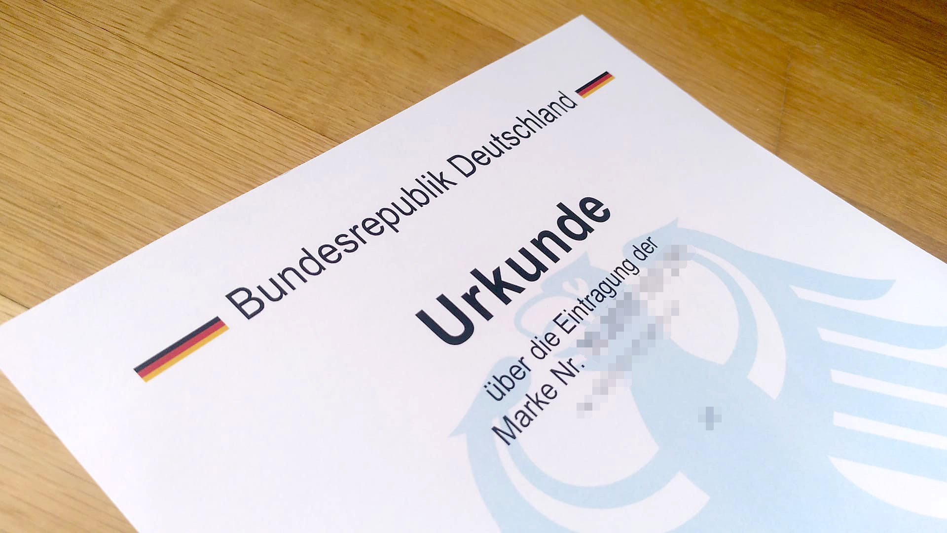 Official registered mark documentation of the german federal republic, issued by the DPMA trademark office.