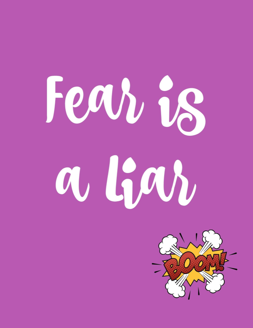 fear is a liar from daily food journal and fit journal