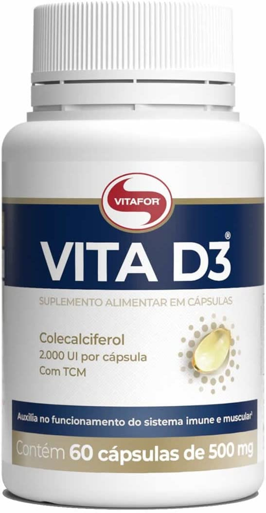 Vita D3, o suplemento de vitamina D da Vitafor. Fonte da imagem: Amazon