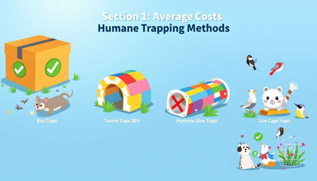 Average costs associated with humane wildlife trapping services.