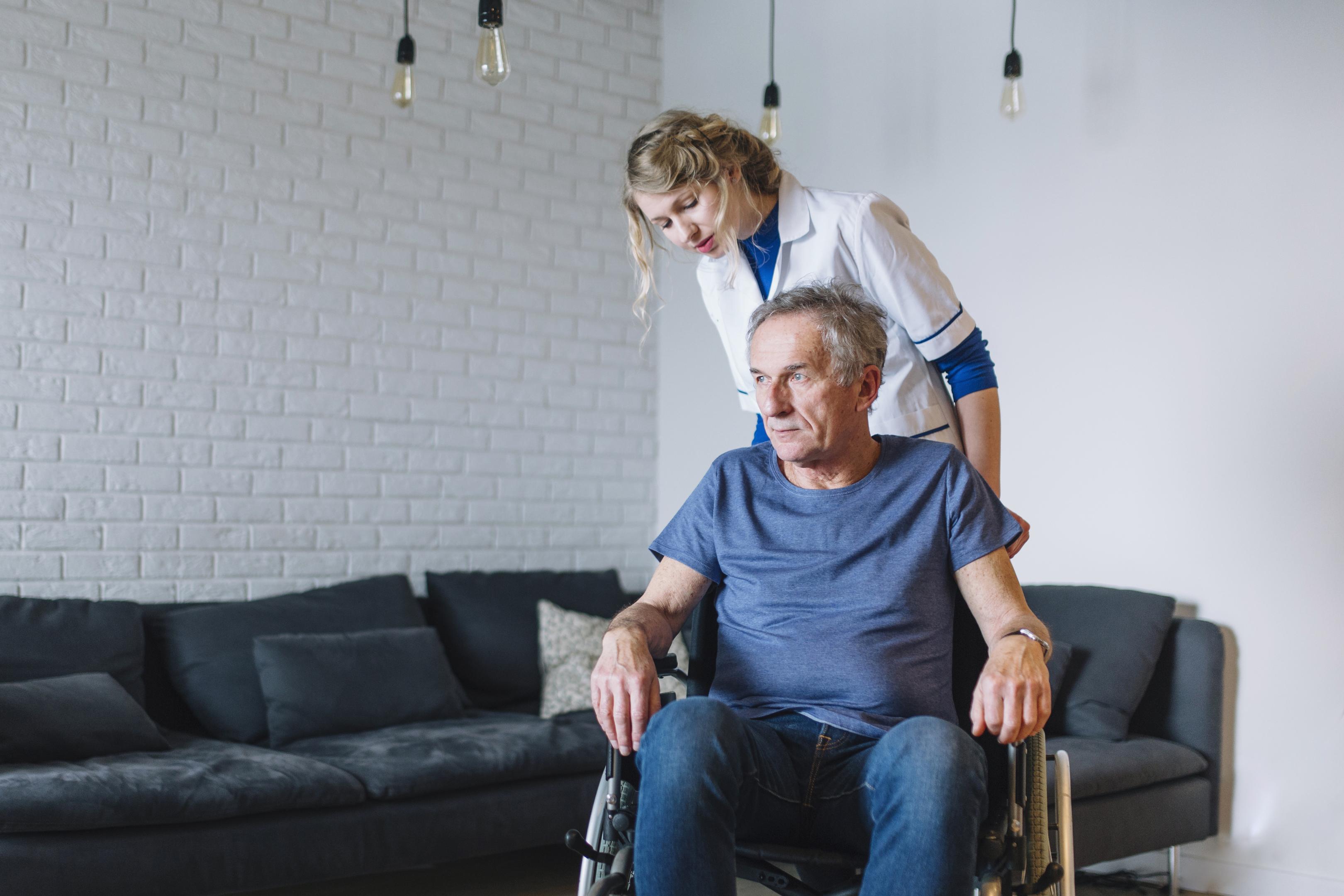 An old man in nursing home