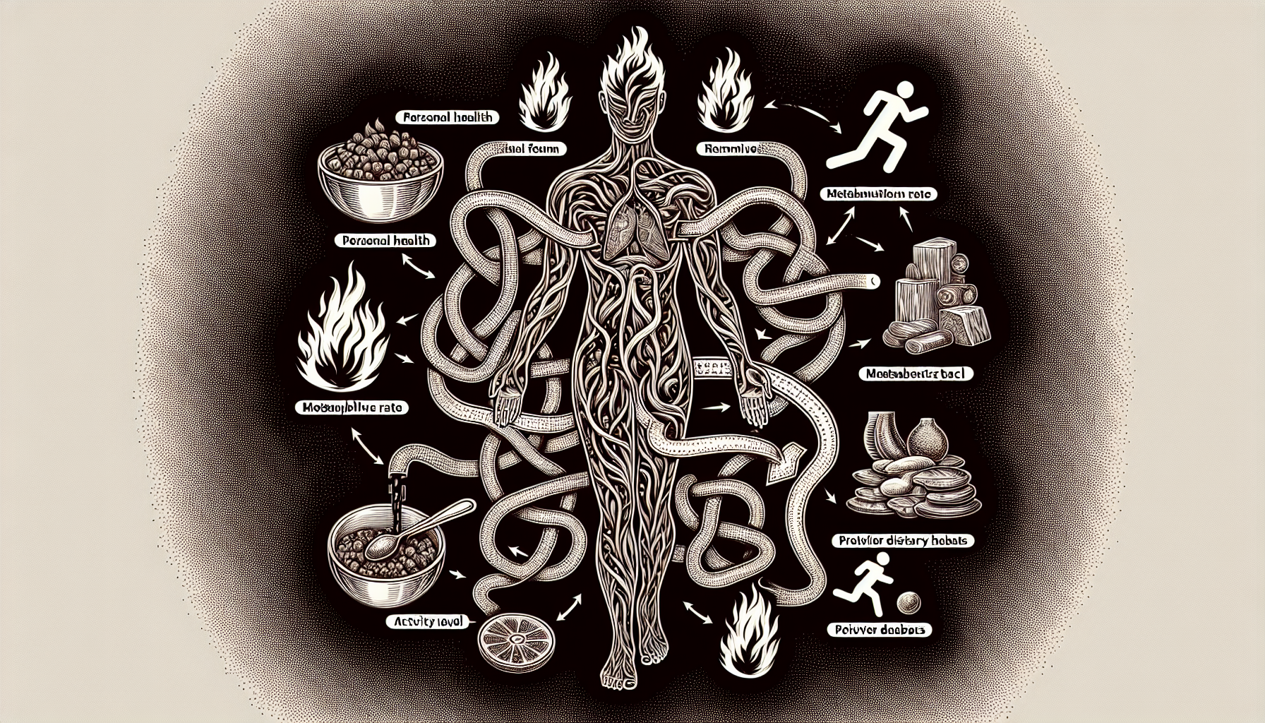 Illustration of factors influencing diet results