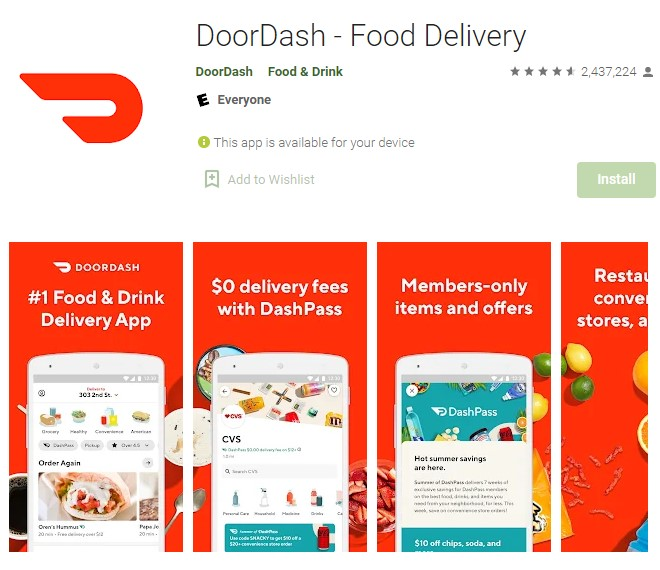 3.) DoorDash