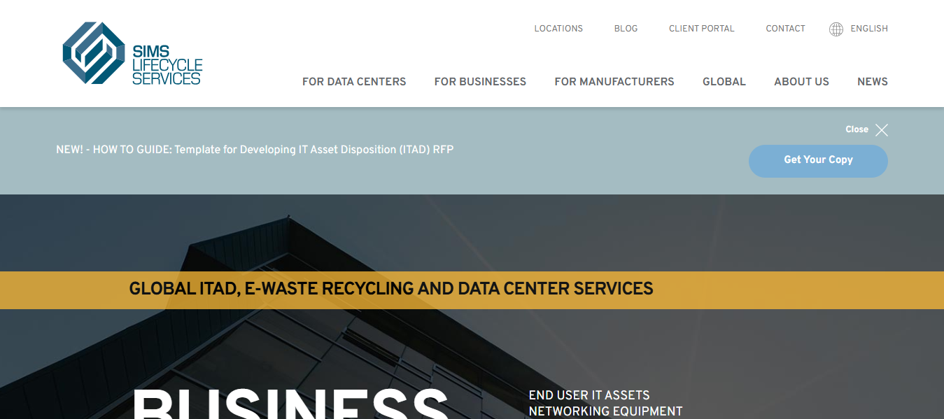 Sims Recycling Solutions IT asset disposal company