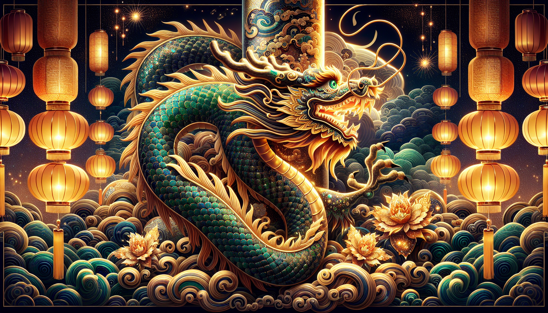 Dragon symbolizing power and good luck