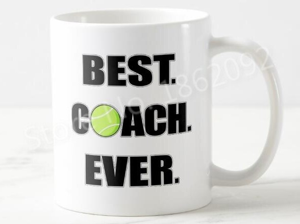 A tennis-themed coffee mug is a great gift for any tennis fan.
