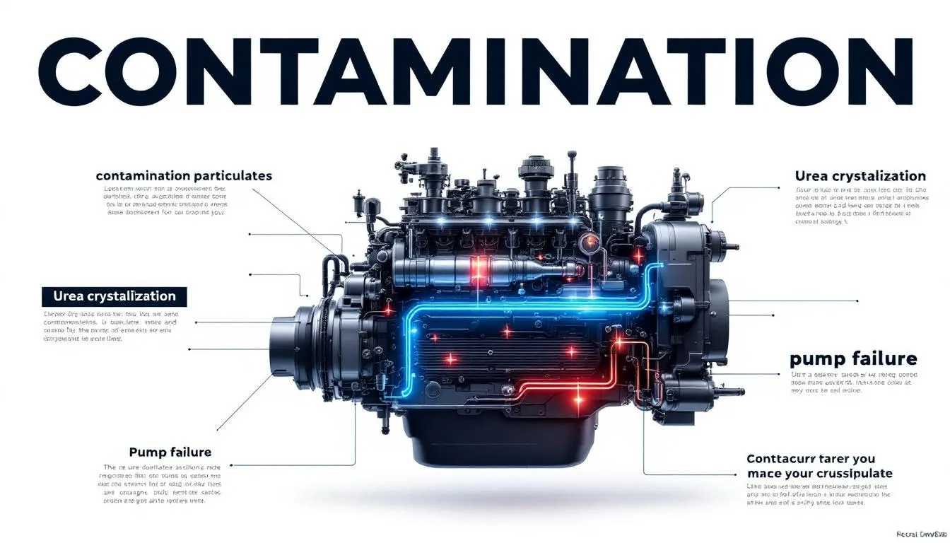 Common contamination issues with diesel exhaust fluid (DEF) that can lead to significant problems.