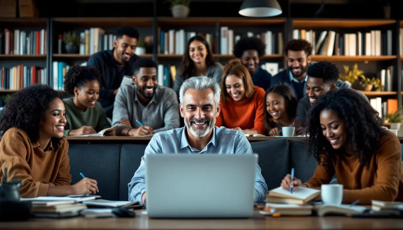 A diverse group of immigrants in Canada engaged in various educational and employment activities.