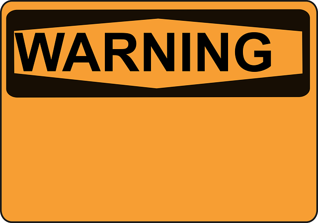 warning, sign, orange