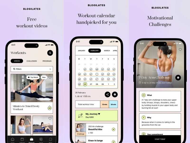 BODY by Blogilates - free wall pilates app