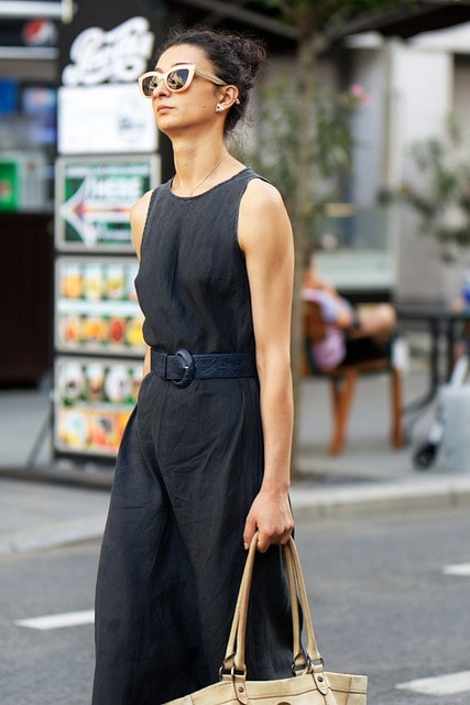 woman, dress, sunglasses