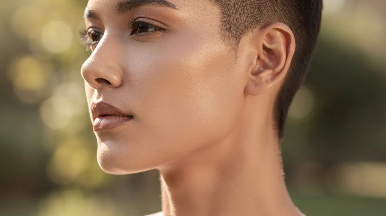 La imagen muestra a una persona de perfil con una línea mandibular bien definida, en un entorno luminoso y natural. Este aspecto puede ser el resultado de tratamientos para eliminar la papada, como el ácido desoxicólico, que ayudan a reducir la grasa localizada en el mentón y el cuello sin necesidad de cirugía.