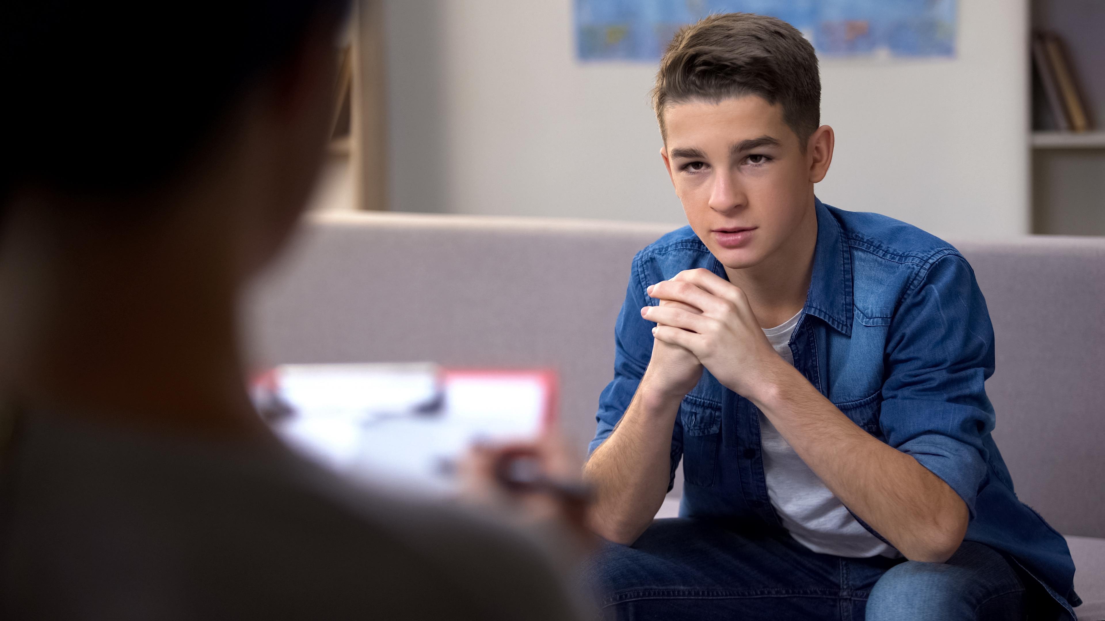 A teen gets professional help