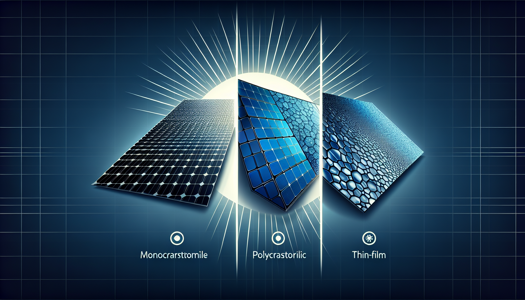 Comparison of Monocrystalline, Polycrystalline, and Thin-film solar panels