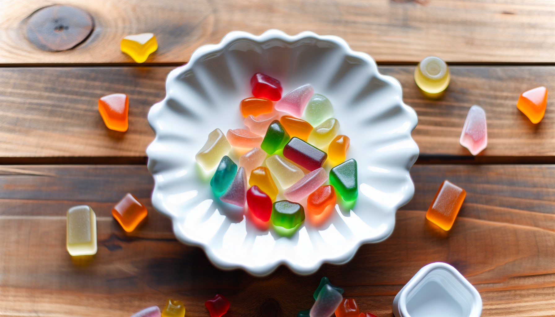 Colorful vegan CBD gummies made with fruit pectin