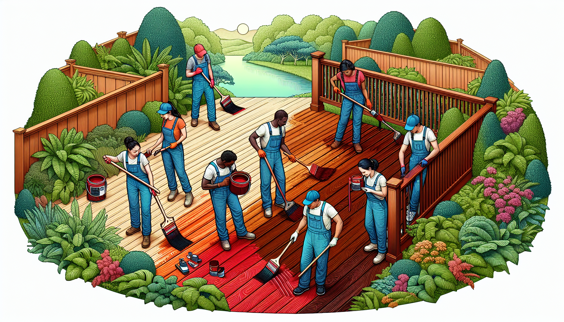 Professional deck and fence staining services in Richmond, VA