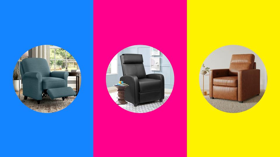 Recliners with different upholstery