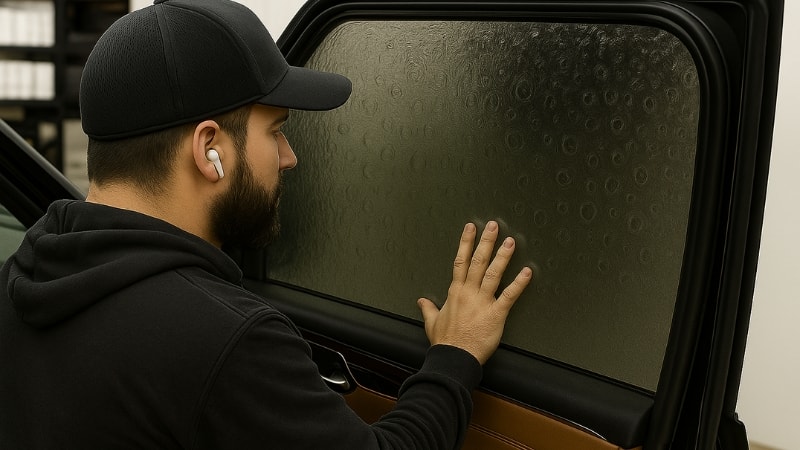 Car window tint film has bubbled
