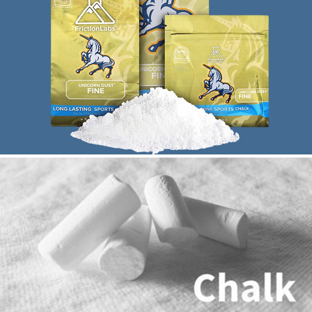A comparison image showing lifting chalk and regular chalk side by side to highlight the differences in texture and composition for proper use and application in lifting, as per the section on 'Is there a difference between lifting chalk and regular chalk'.