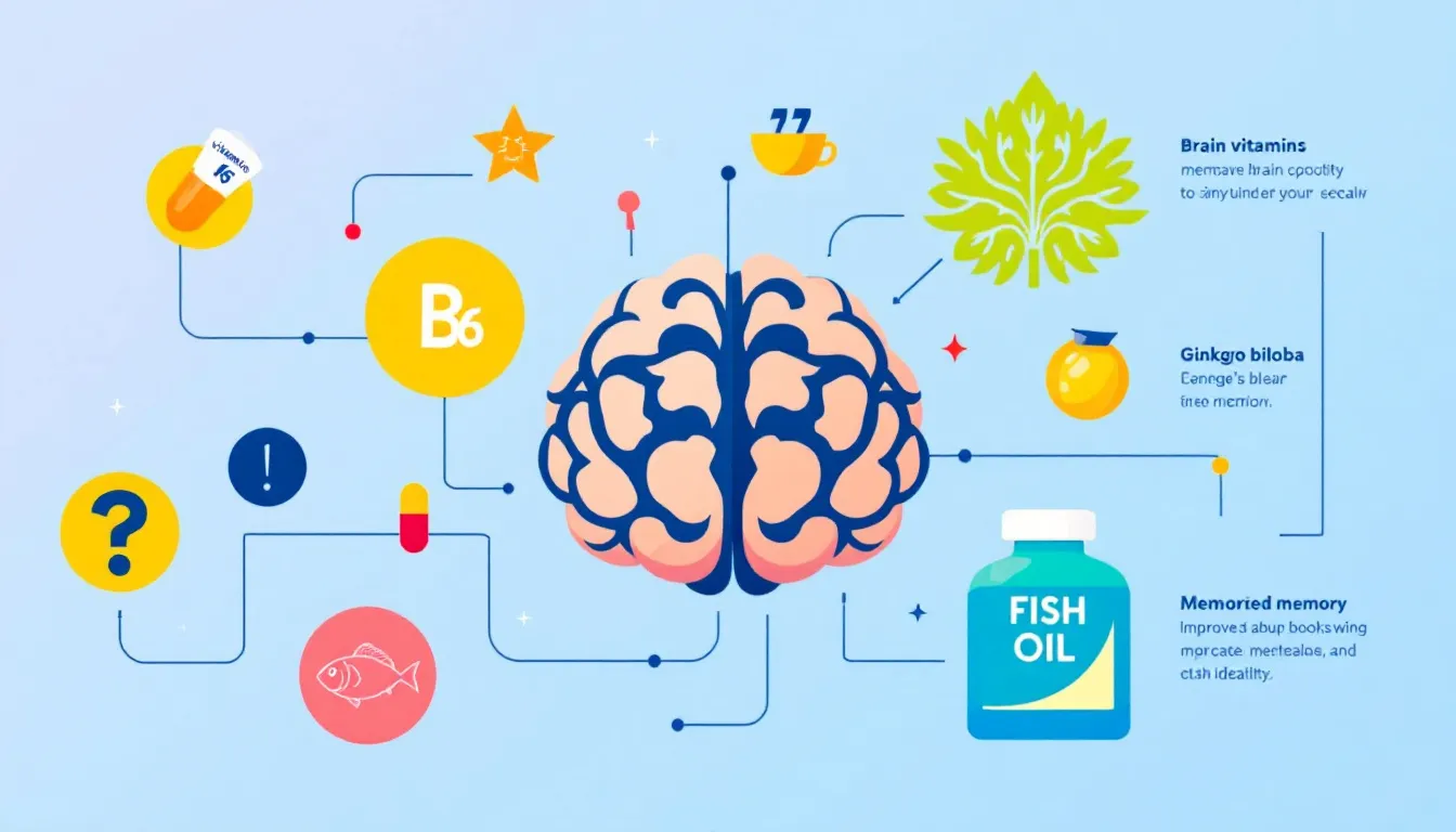 Popular supplements for cognitive health.