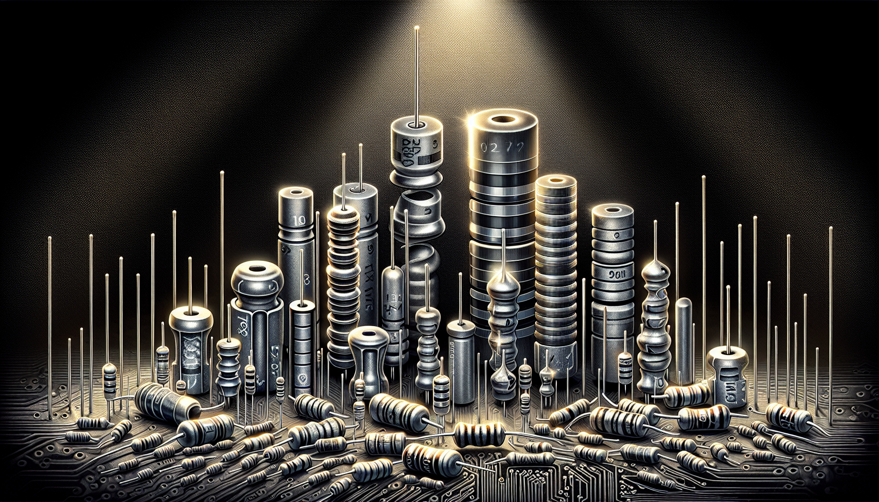 Illustration of metal film resistors