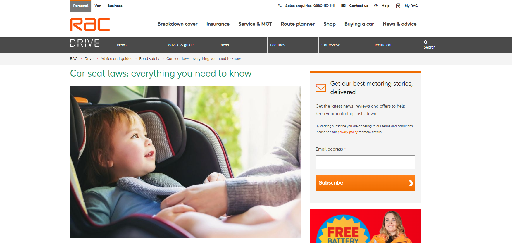 Rac.co website