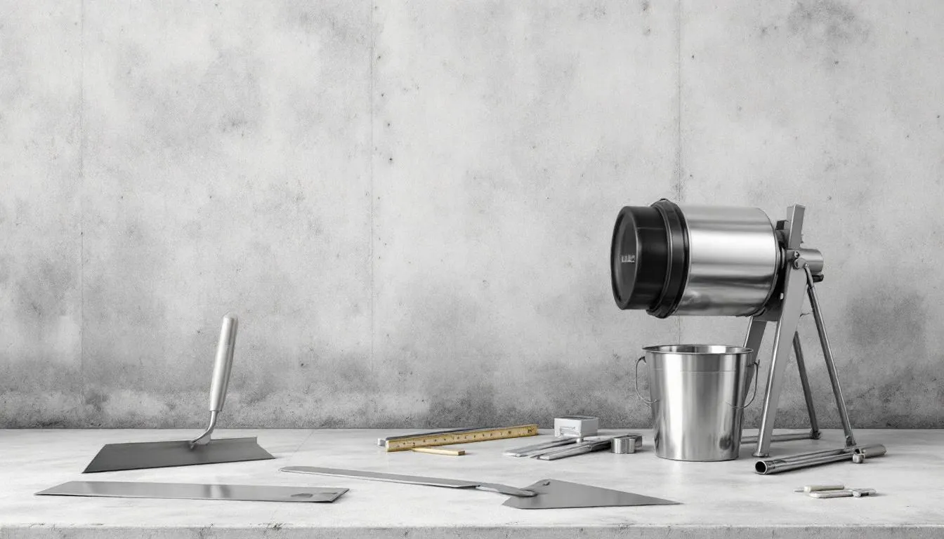 Tools and accessories for concrete projects.