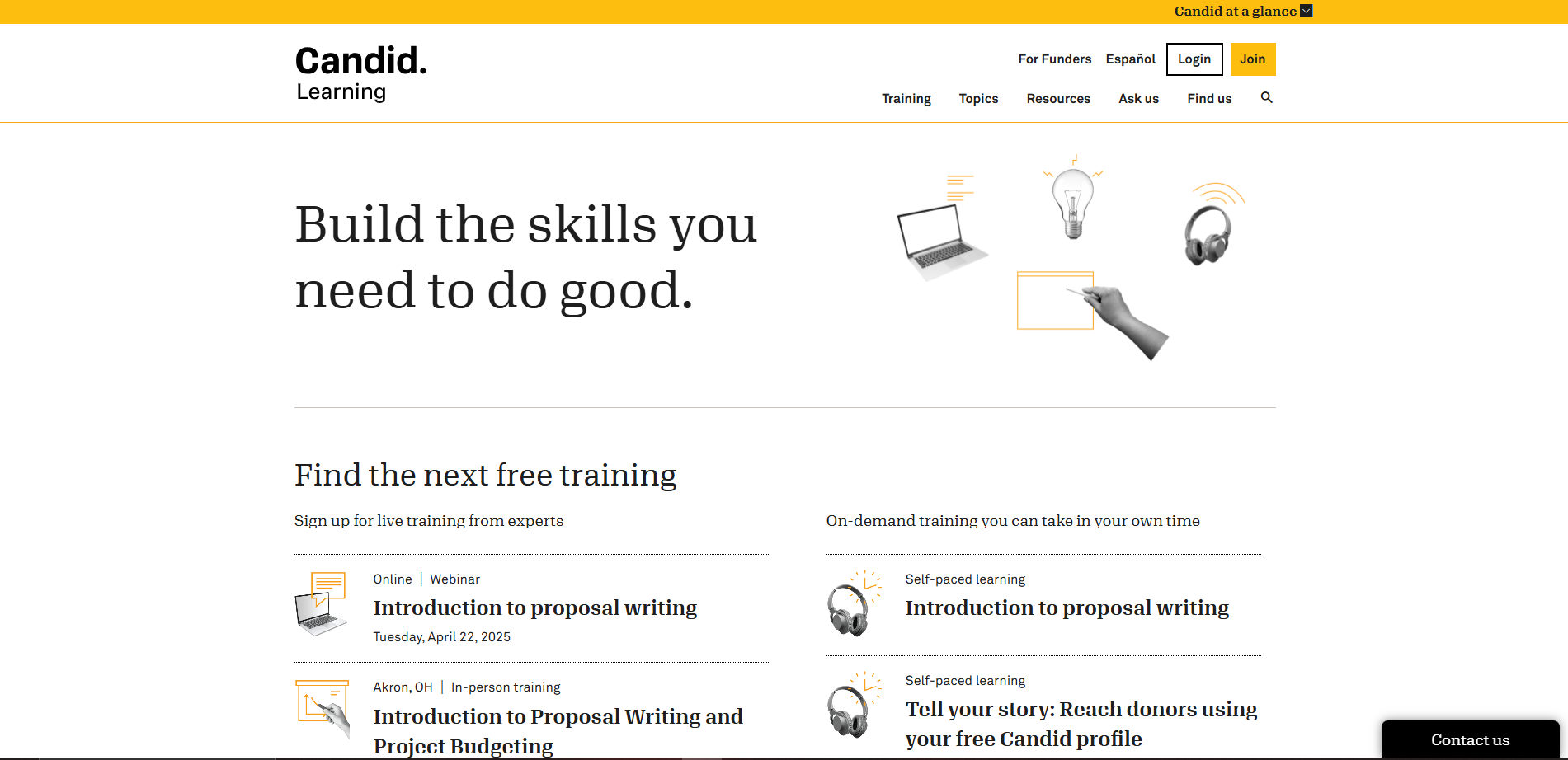 Candid Learning - homepage